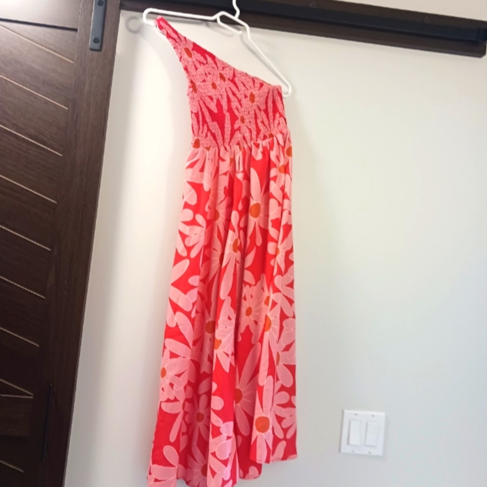 One shoulder maxi dress